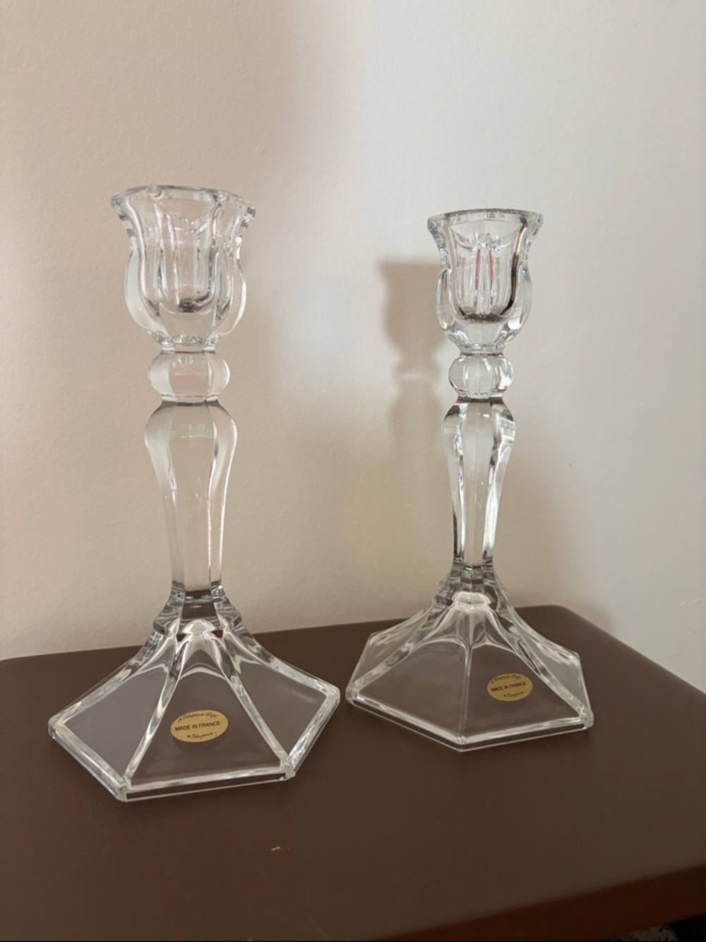 Vintage Crystal Classic Candle Sticks - 1 Pair